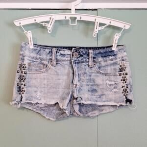 Y2k American Eagle Rhinestone Booty Jean Short Size 00